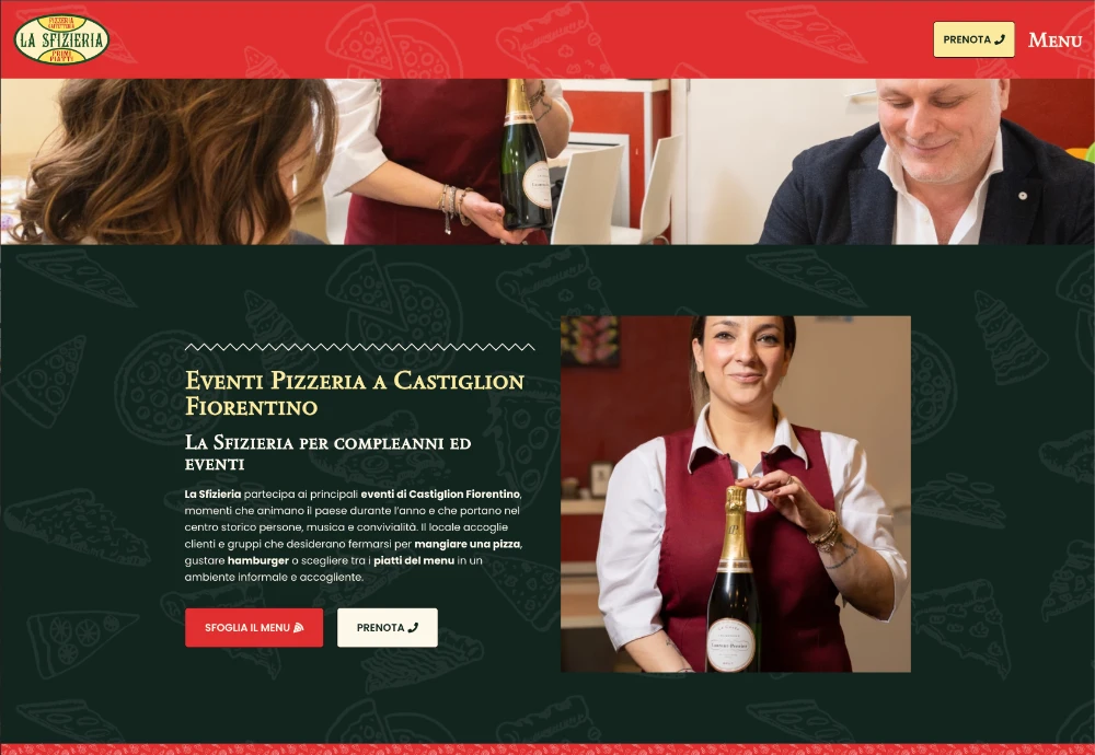 Asporto, delivery e collegamento agli eventi del territorio studio94 siti web per ristoranti pub